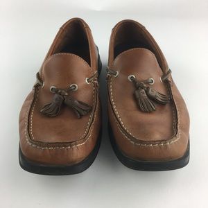 Tommy Bahama Brown Leather Slip On Loafers Sz 9.5M
