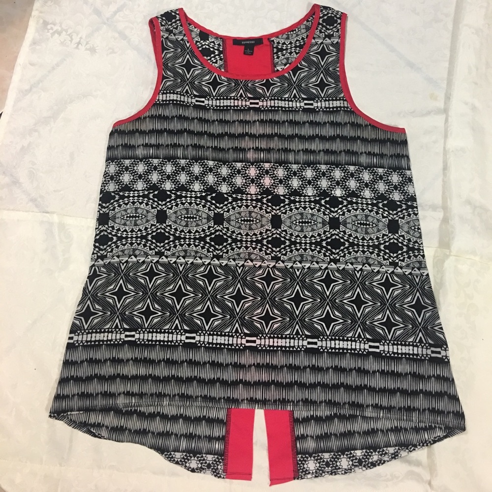 Espresso sleeveless blouse