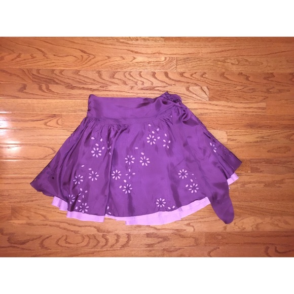 Purple Silk Skirt - Picture 1 of 2