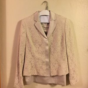 Albert Nipon Formal Suit with Lace Size 12