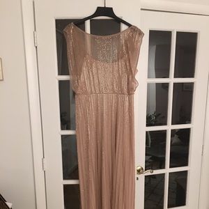 Adrianna Papell Rose gold evening gown
