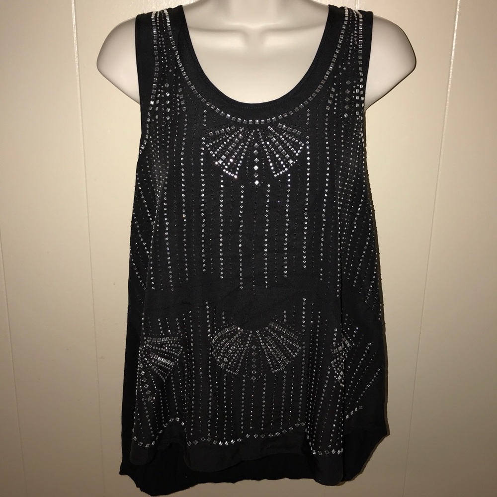 Gatsby inspired hi lo Art Deco tank Sz L