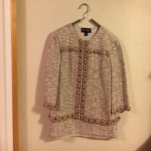 St. John Two-Piece Suit and Skirt with Pearls