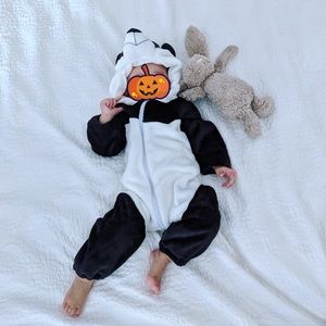 One piece fleece panda costume
