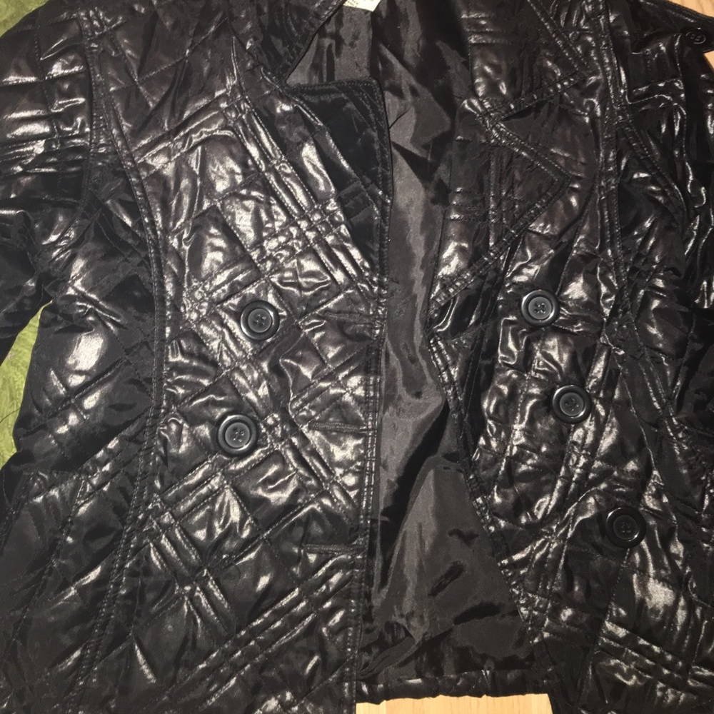 Girls black winter jacket size :10/12