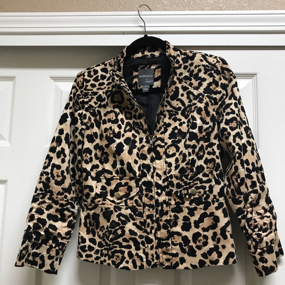 🐯👠anthracite by muse Leopard jacket