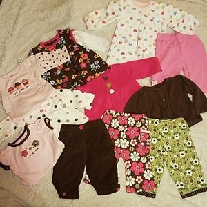 Carter's 0-3 months girls bundle