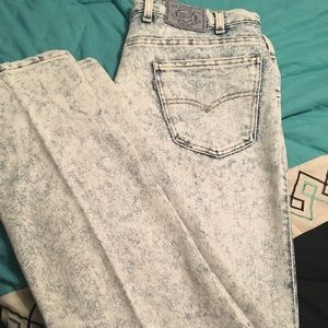 Vintage Men's Levi Stratus & Co Acid Washed Jeans