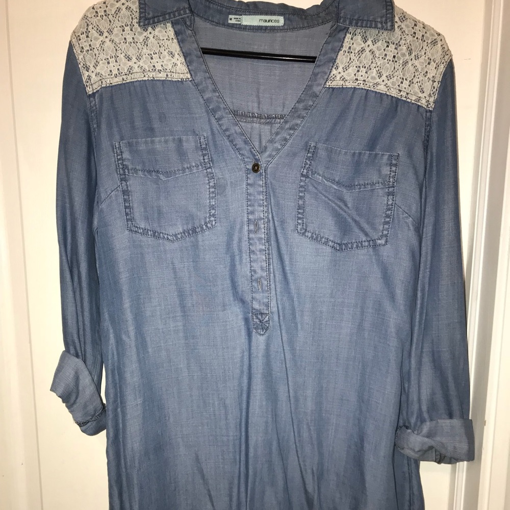 Maurice’s jean and lace dress