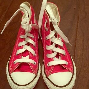 Little Girls Red High Top Converse!