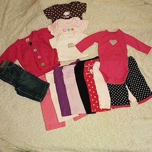 Carter's 0-3 months girls bundle