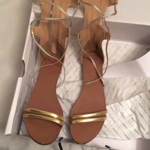Gold Gladiator Sandals