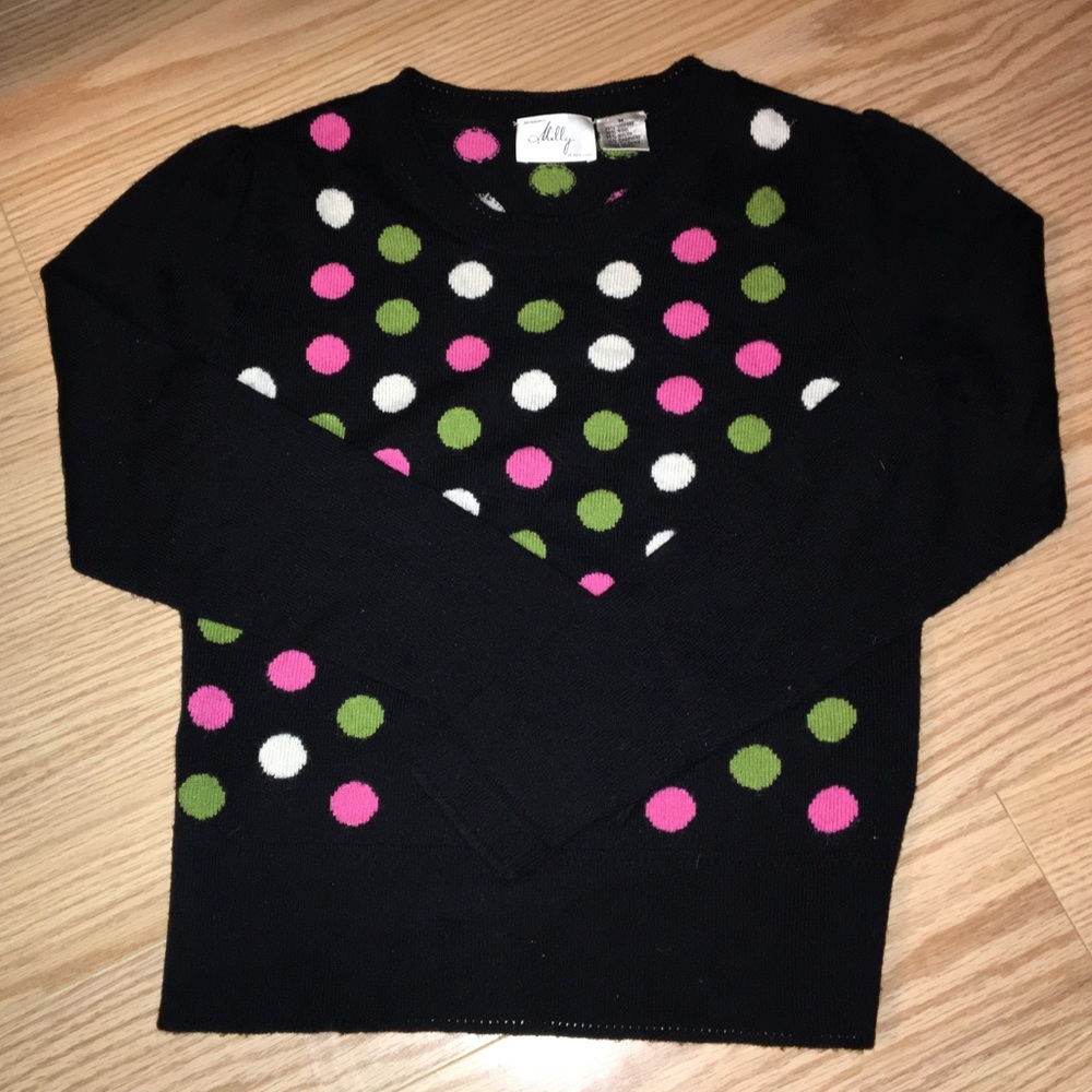 Milly Sweater Black with Polka Dots Medium