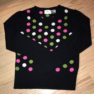 Milly Sweater Black with Polka Dots Medium