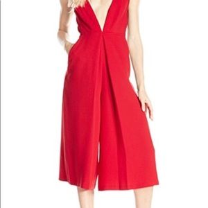 BCBG culotte romper in red