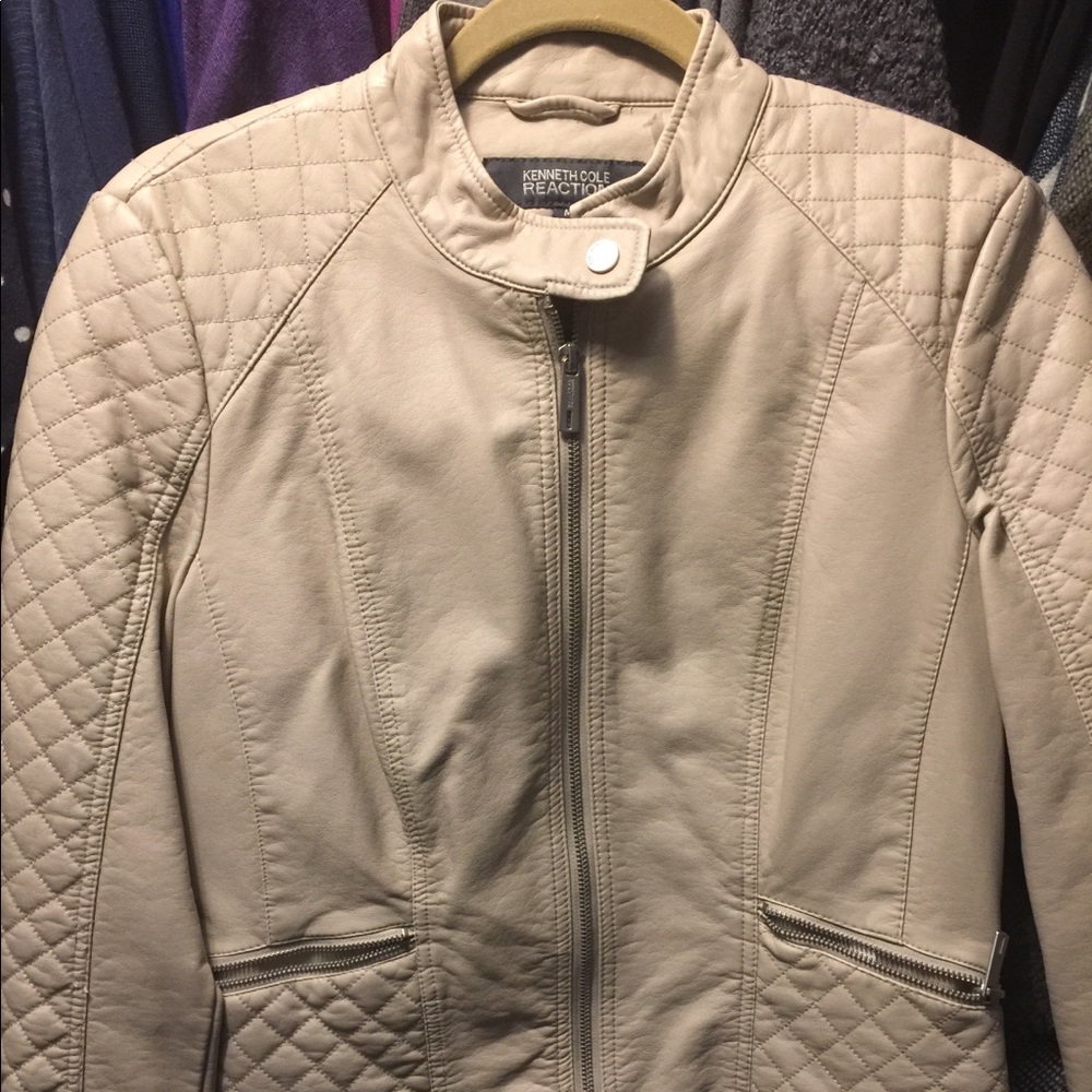 NWT Kenneth Cole Reaction Faux Leather Jacket M