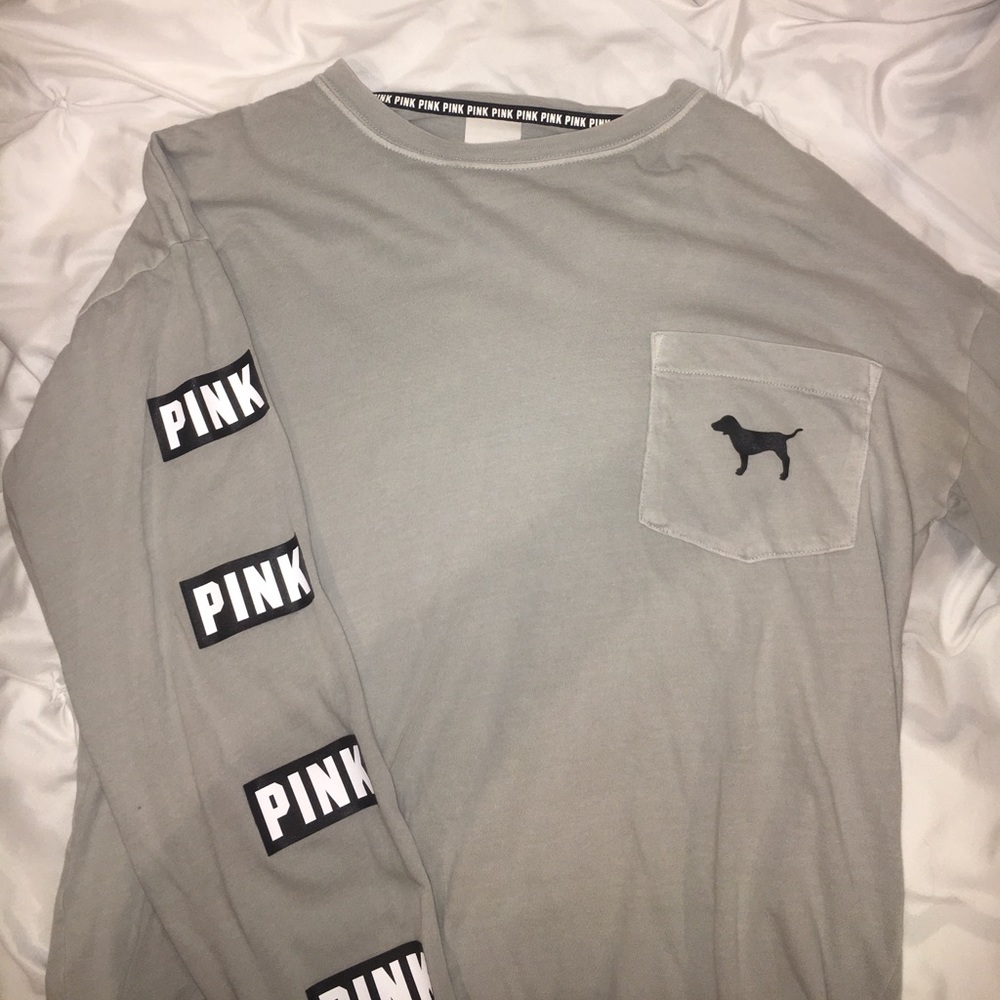 VS PINK grey long sleee