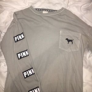 VS PINK grey long sleee