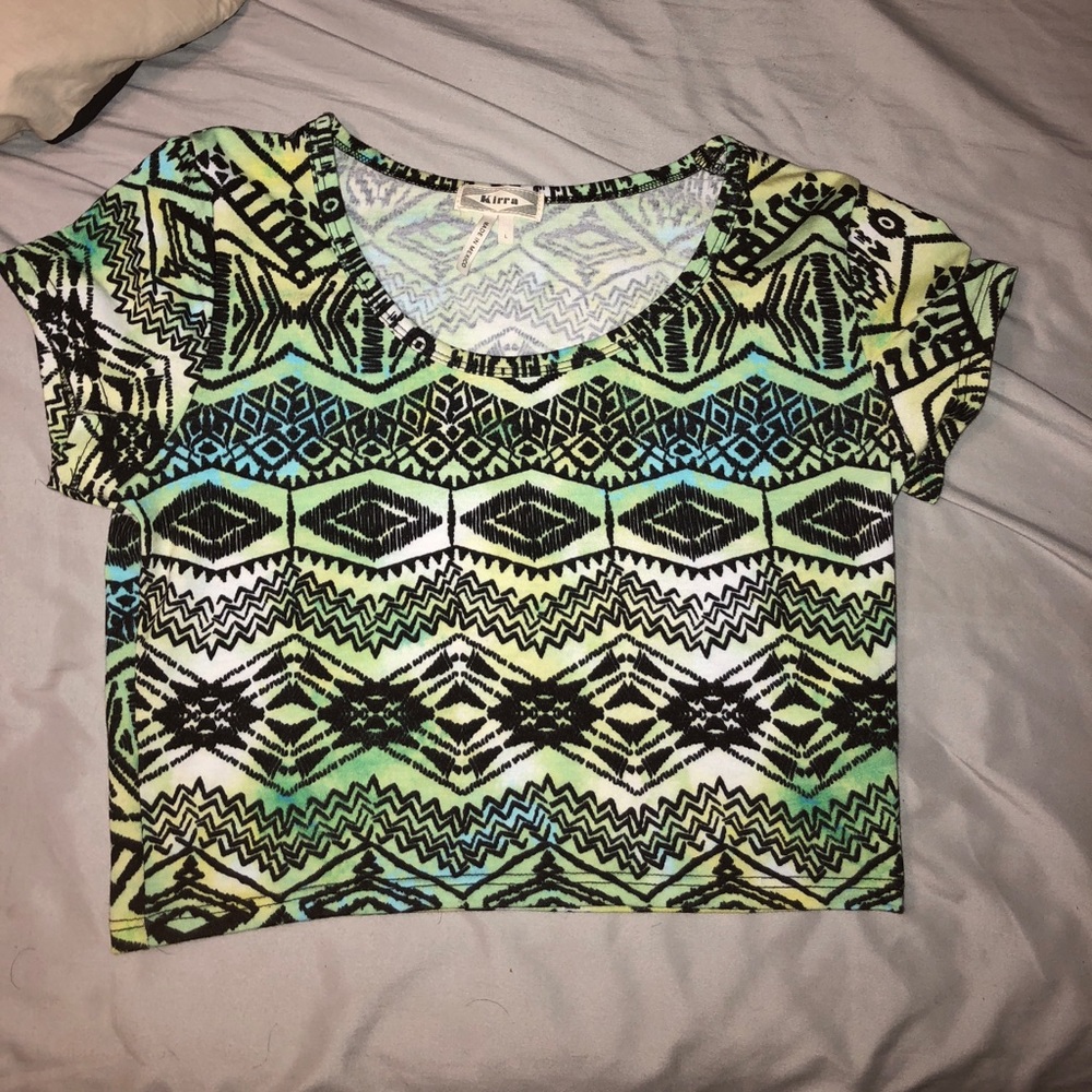 Tribal Print crop top!