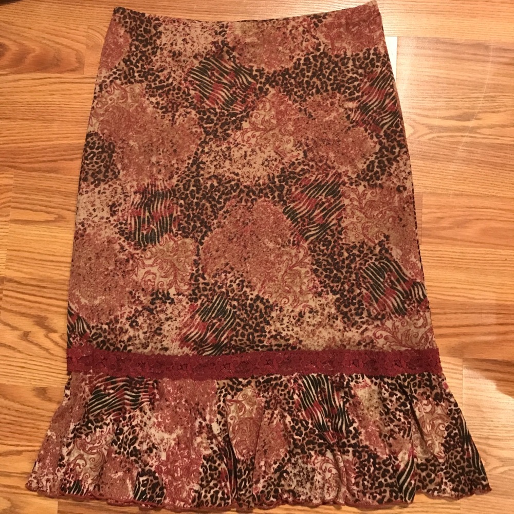 Animal print skirt