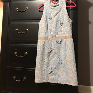 English factory 3D flower appliqué dress. NWOT