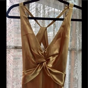 Cache Gold Floor Length Dress, Size 4