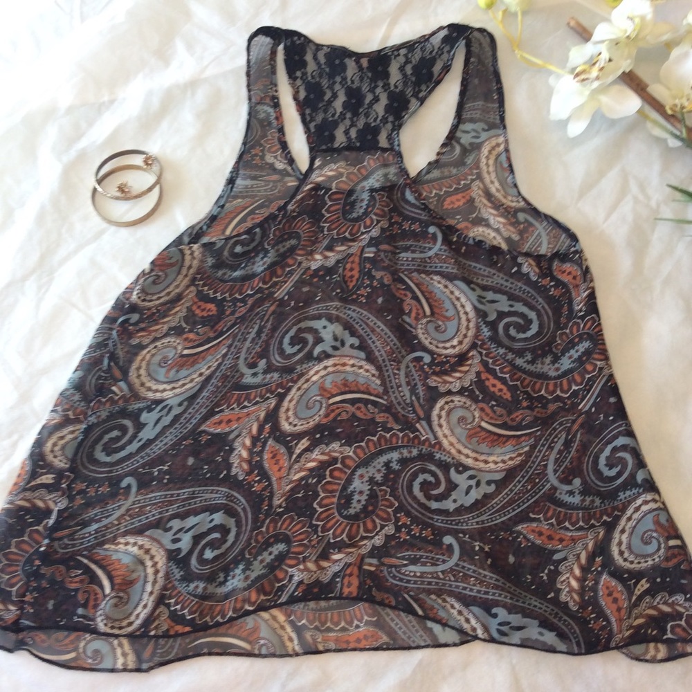 {Julie by UNO} Racer Back Sleeveless Blouse