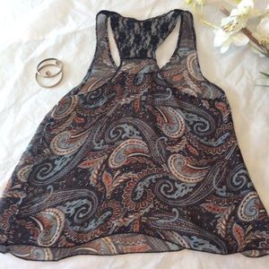 {Julie by UNO} Racer Back Sleeveless Blouse