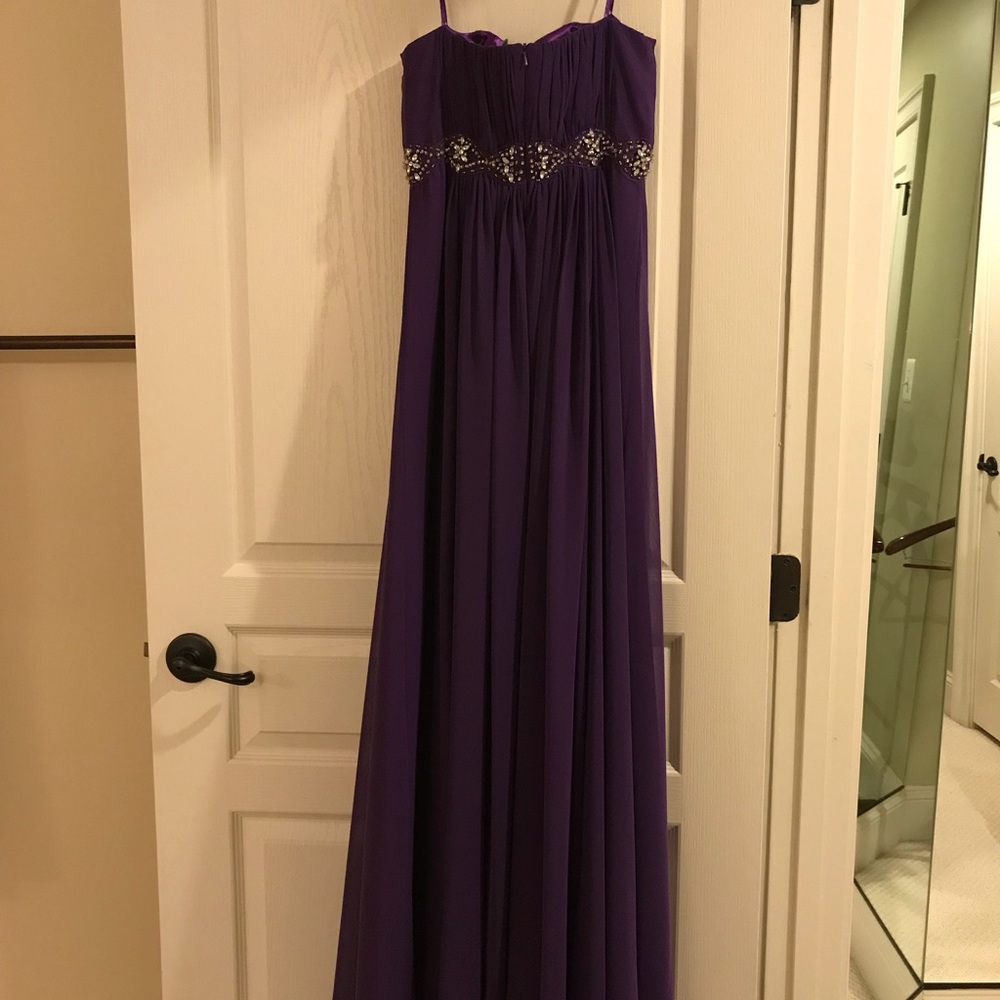 Deep purple prom dress