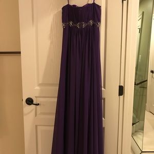 Deep purple prom dress