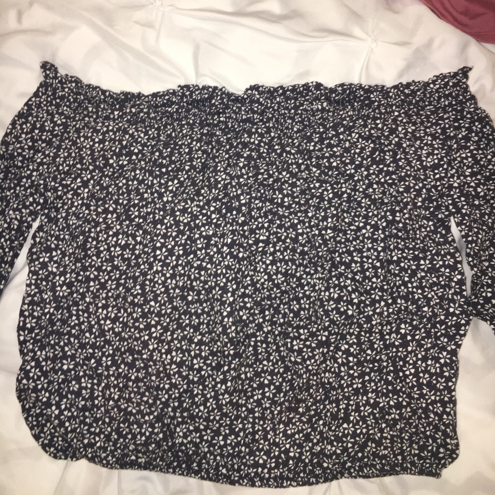 rare brandy melville floral off the shoulder top