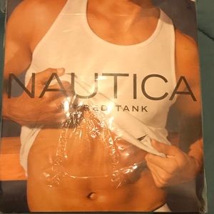 Nautica Ribbed Tanks. XL White