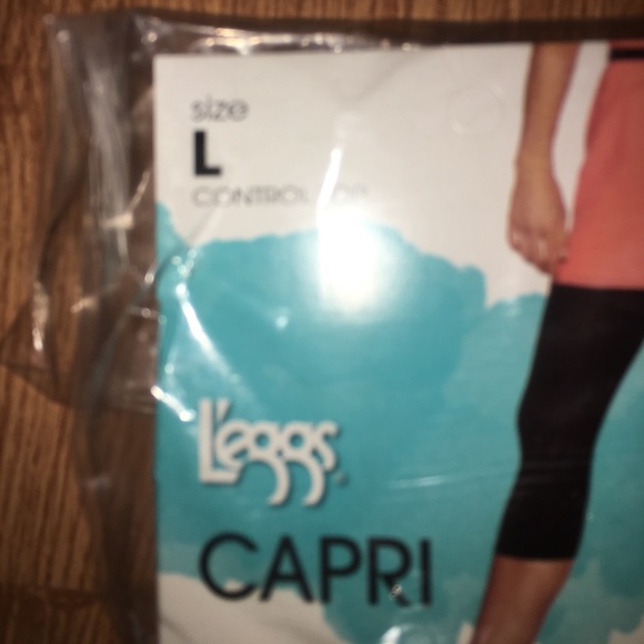 L’eggs Capri Control Top Large Black - Picture 2 of 4