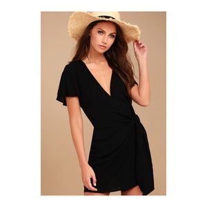 Lulus black wrap dress