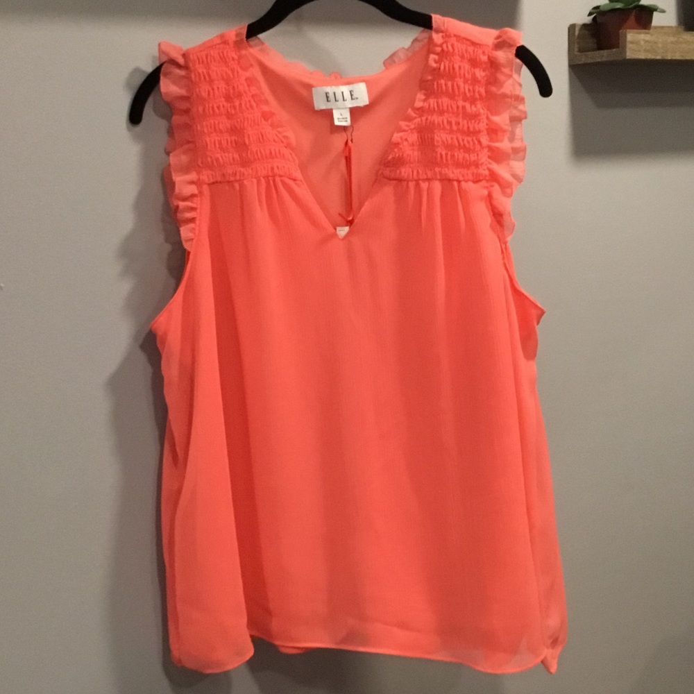 Salmon pink blouse
