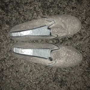 Women’s Black-Sparkle slip-on Vans size-9