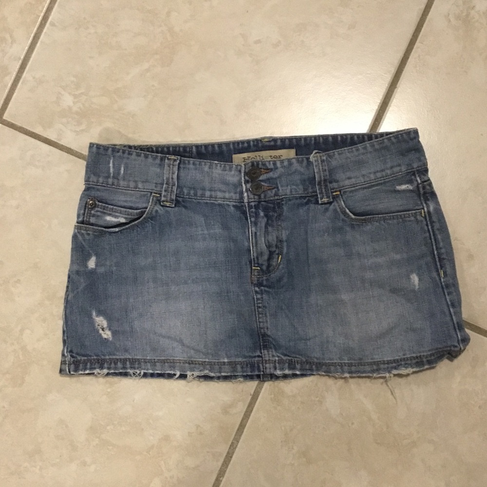 Hollister Distressed Jean Skirt