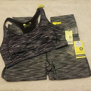 Workout capris with sports bra