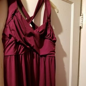 Maroon strappy blouse