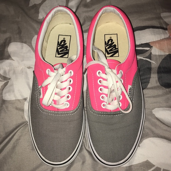 vans era neon pink