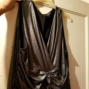 Silver sleeveless blouse