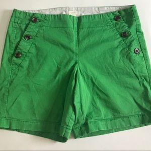 J. Crew Shorts. Green. Size 6