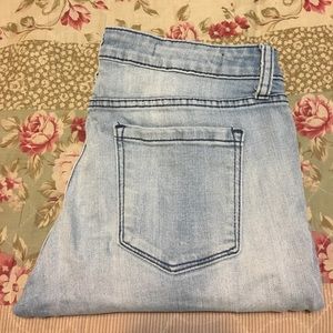 Light blue soft material jeans