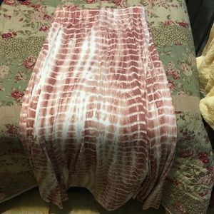 Pink and white maxi skirt