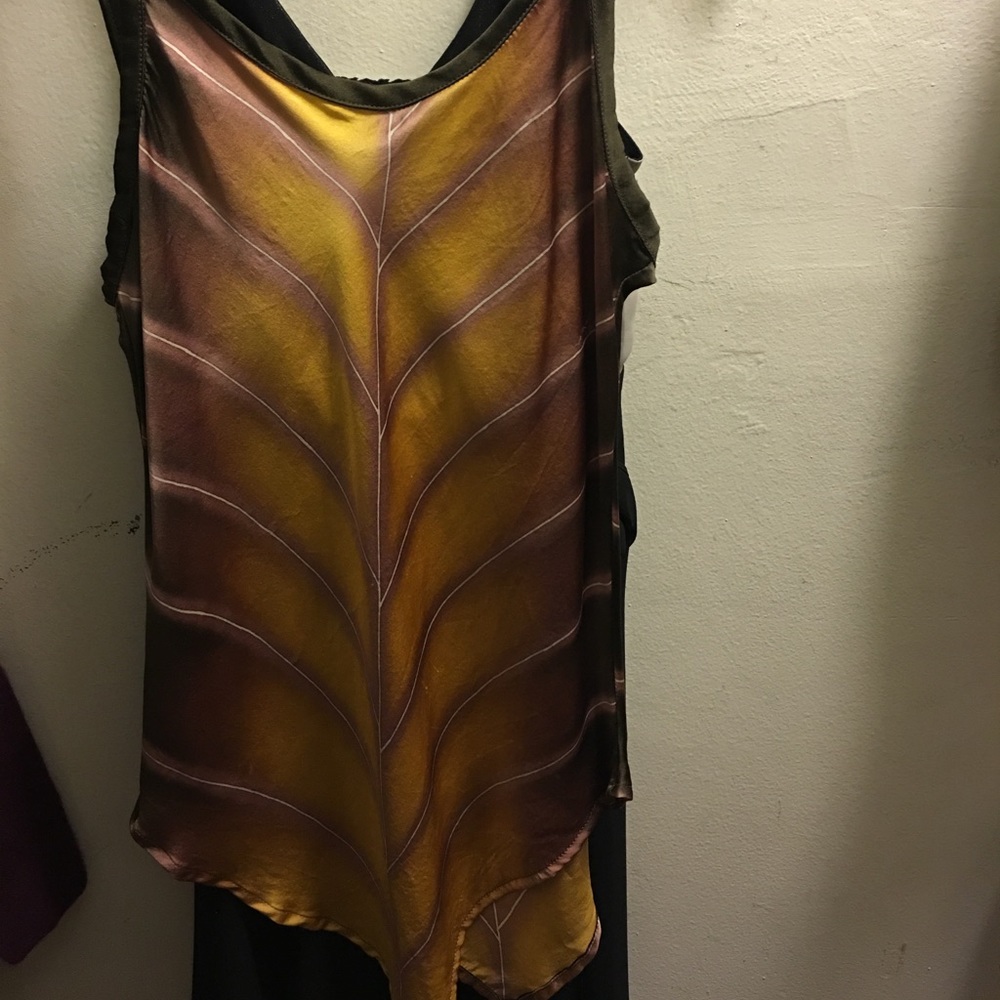 100% silk custom tank w adjustable straps $19 FIRM