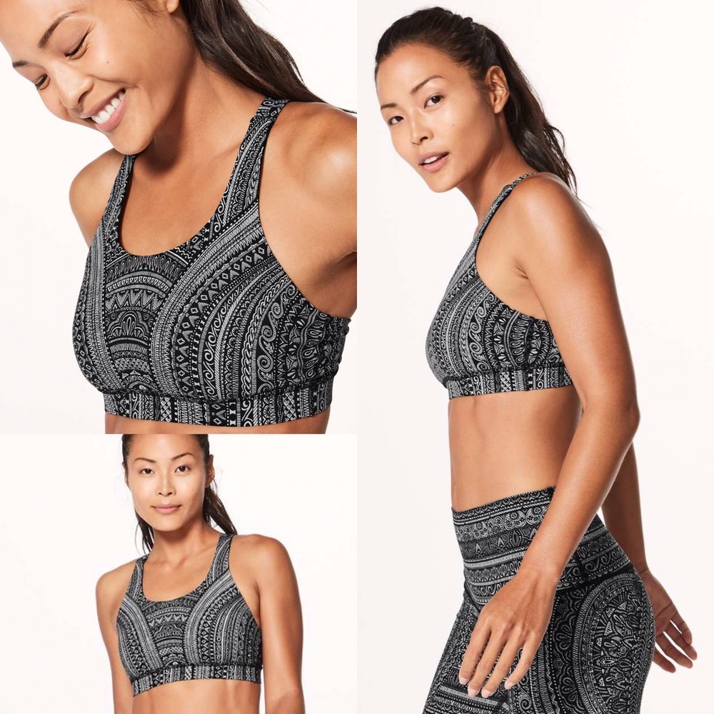 NWT Lululemon Energy Bra Nulux b/w entwined tribal