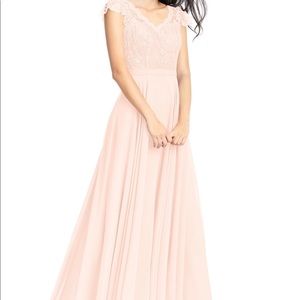 HP 🎉 Azazie Lace and chiffon blush gown