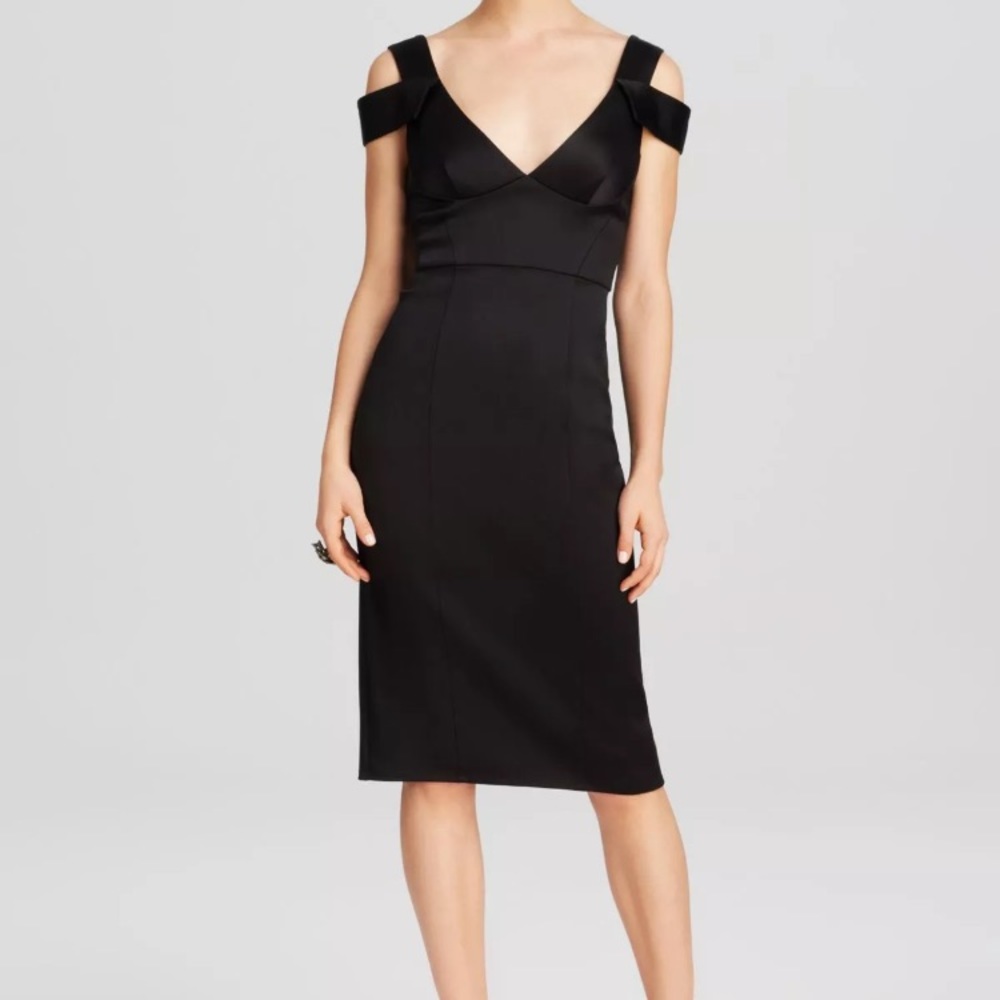 ABS Allen Schwartz Black Dress V-Neck