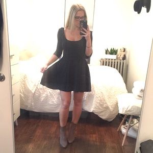 Sparkle and Fade Black Skater Dress