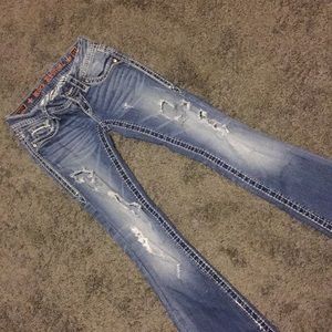 Rock Revival Bootcut Distressed Jeans
